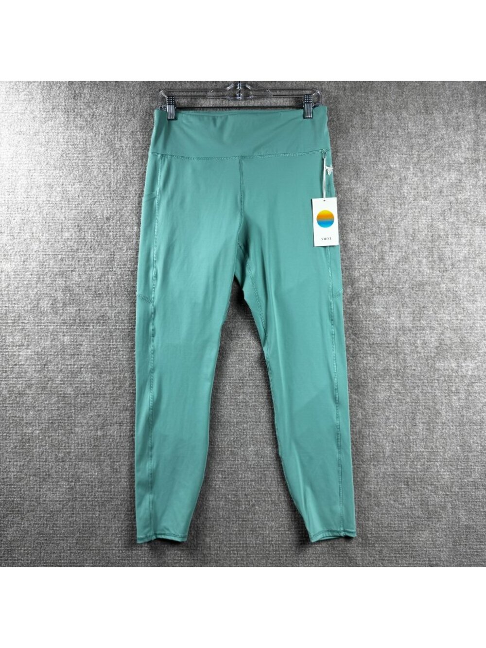 Vuori Stride Legging Womens L Green Basil High Rise Pocket 7/8 Running Pants NWT